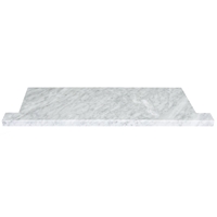Window Sill Carrara White Marble Honed Stone Tile Matte Finish Notched with Wings Window Ledge, Window Shelf, Window Ledge Board, Window Bank, Sill Board, Notched with Wings
